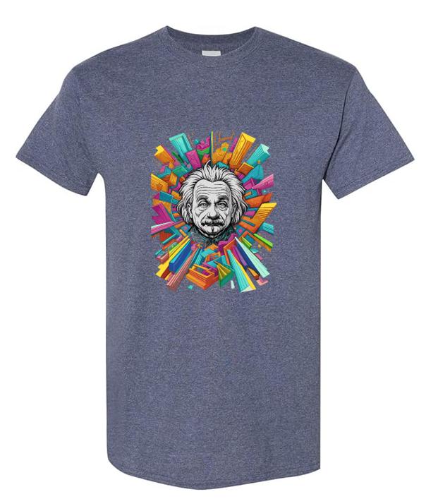 Psychedelic Einstein T-Shirt/ Colorful Science Graphic Tee / Unique Albert Einstein Shirt/ Gift for Science Lovers
