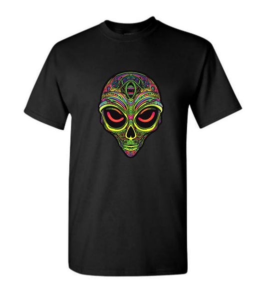 Cosmic Psychedelic Alien T-Shirt/Funky Graphic Tee/ Out-of-This-World Design/Retro UFO Vibes/Unique Gift for Sci-Fi Lovers