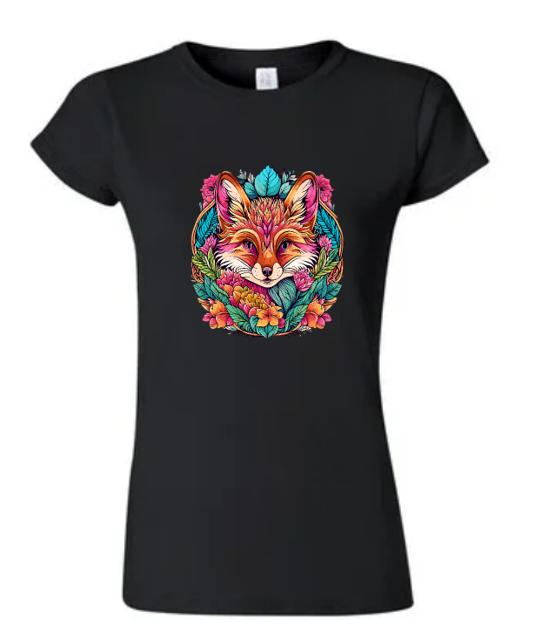 Psychedelic Fox Shirt - Colorful Graphic Tee For Nature Lovers and Art Enthusiasts