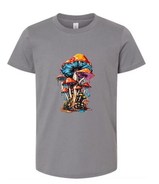 Psychedelic Mushroom T-Shirt/Vibrant Boho Graphic Tee/Trippy Fungi Design/Perfect for Nature Lovers and Festival Goers.