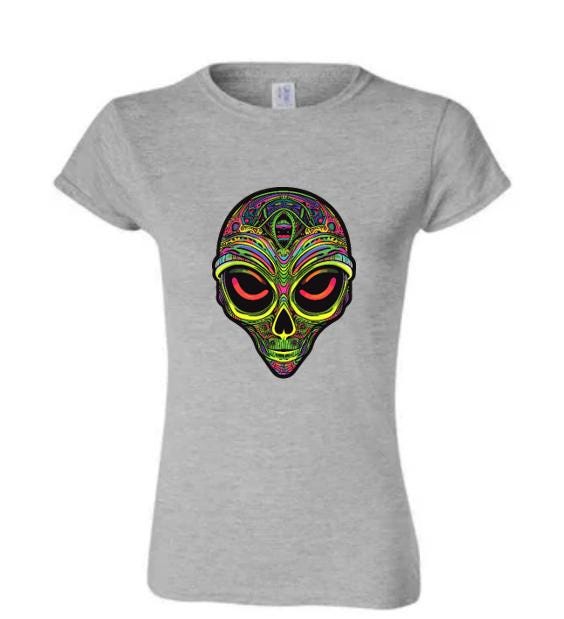 Cosmic Psychedelic Alien T-Shirt/Funky Graphic Tee/ Out-of-This-World Design/Retro UFO Vibes/Unique Gift for Sci-Fi Lovers