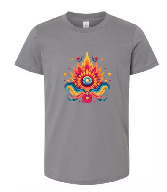 Psychedelic Vibrant Boho-Inspired Graphic Tee for Free Spirits