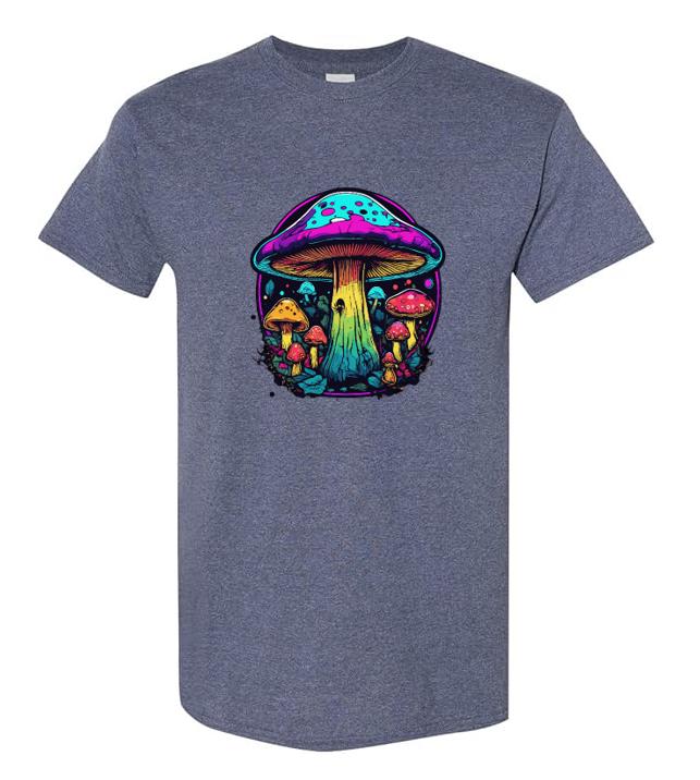 Psychedelic Mushroom T-Shirt/Vibrant Boho Graphic Tee/Trippy Fungi Design/Perfect for Nature Lovers and Festival Goers.