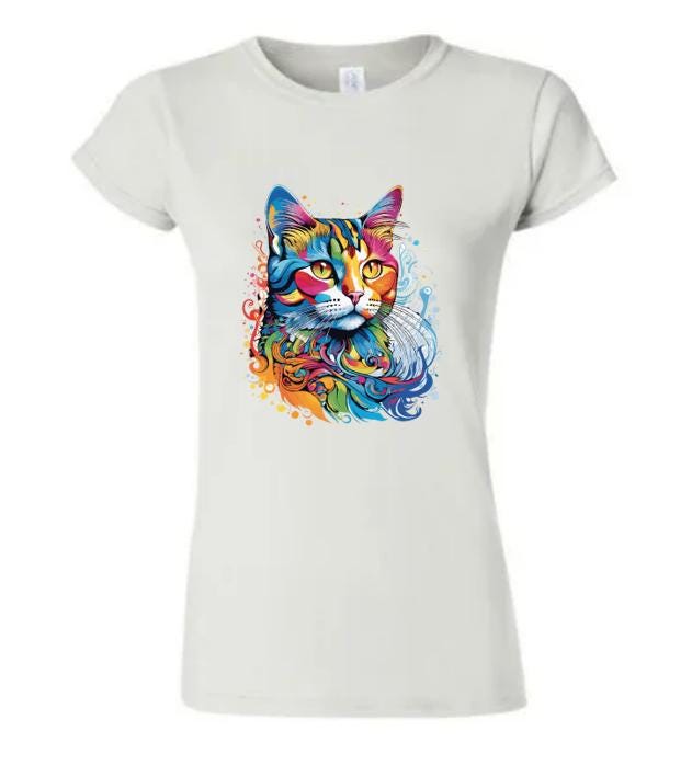 Embrace Your Inner Cat Lover with our Psychedelic Cat T-Shirt!