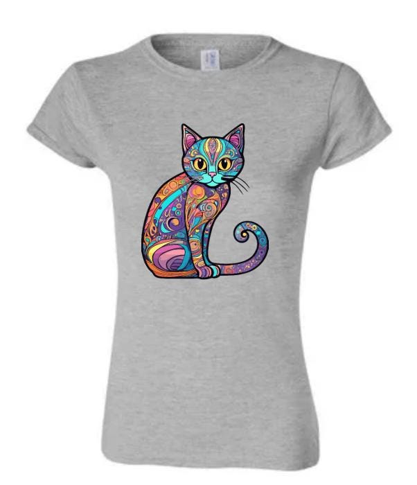 Embrace Your Inner Cat Lover with our Psychedelic Cat T-Shirt!