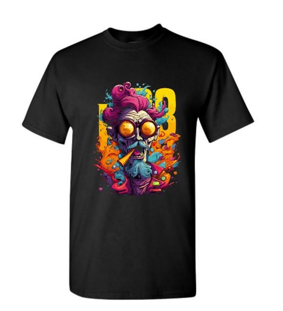 Psychedelic Zombie Skull T-Shirt/Trippie Graphic Tee