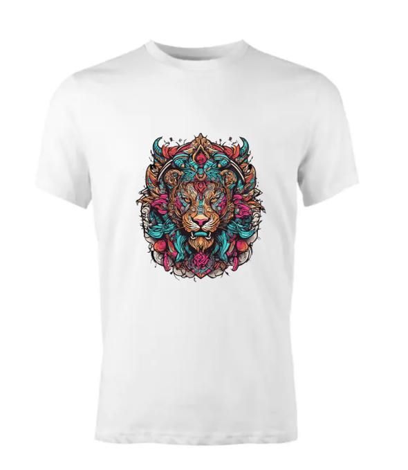 Psychedelic Lion T-Shirt / Colorful Graphic Tee - Unisex Wild Animal Shirt