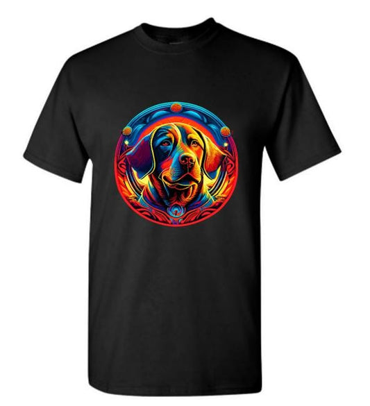 Psychedelic Golden Retriever T-Shirt / Colorful Dog Graphic Tee / Unique Pet Lover Shirt/ Fun Gift for Dog Owners